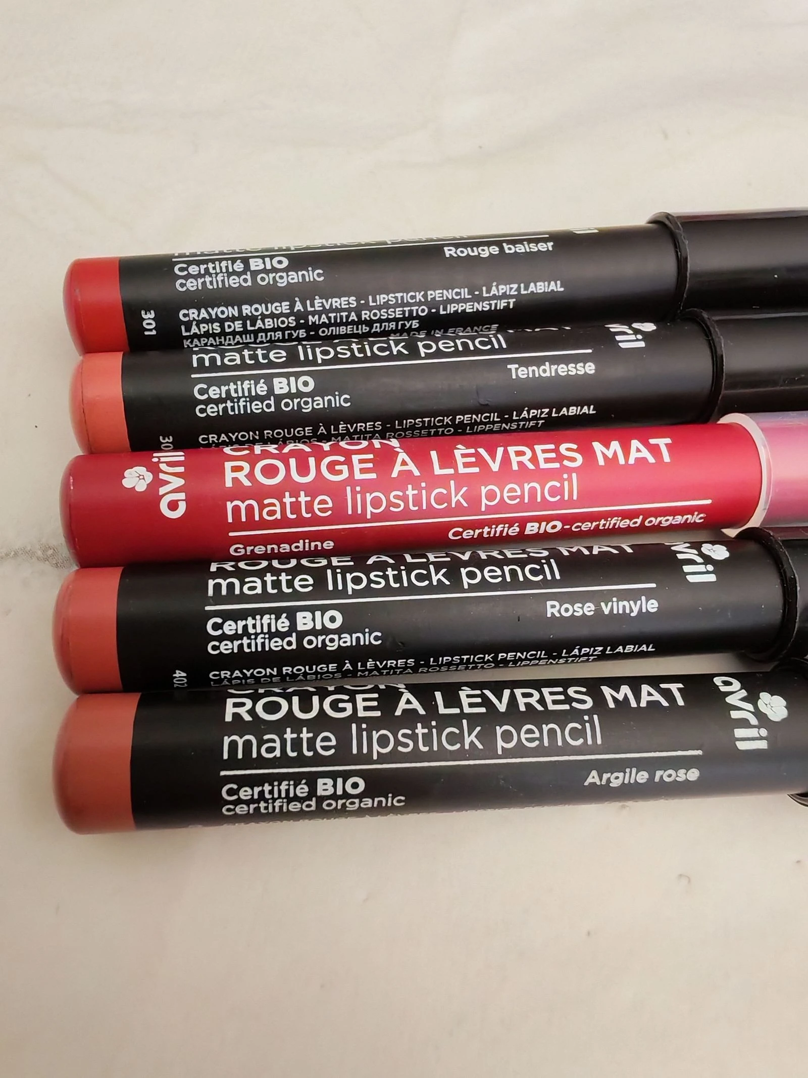 5 lápices labiales mate Avril orgánico – photo 2